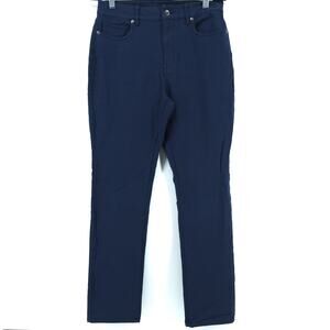 LL Bean Vintage Navy Prep Classic Fit High Rise 10R Stretchy Casual Comfort Pant